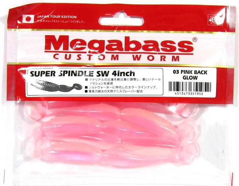 

Megabass Super Spindle Worm Power Up 4-дюймовая мягкая приманка с розовой подсветкой (1952)