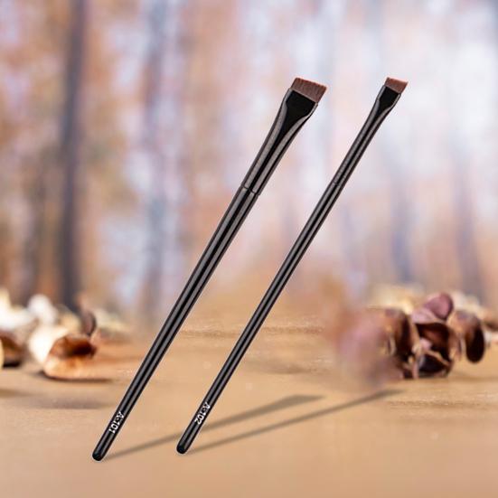 Eyeliner-Pinsel, ausgezeichneter ergonomischer Griff, praktischer flacher, abgewinkelter Augenbrauenpinsel, Damen-Make-up-Gadget für Damen