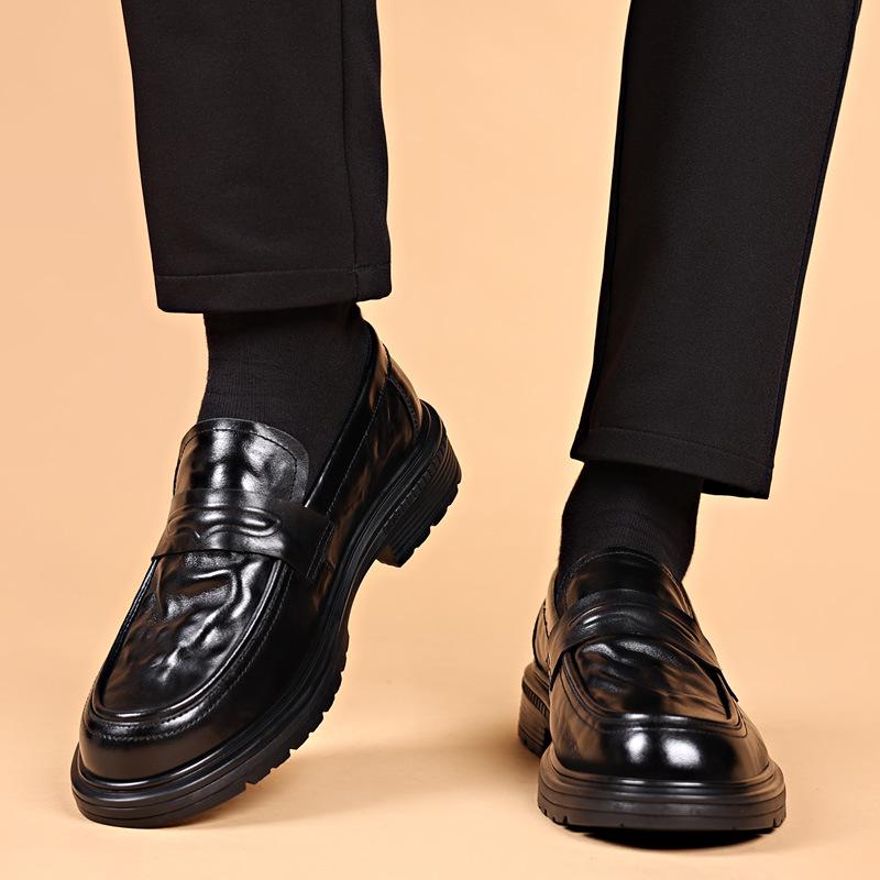 Summer new men's casual leather shoes genuine leather men's shoes breathable derby shoes shoes