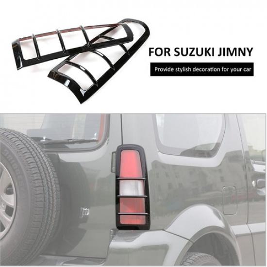Rear Tail Light Lamp Trim Cover Frame Protecter For 2007-2017 Suzuki Jimny Black