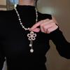 Irregular Long Pearl Necklace French Light Luxury Temperament Sweater Chain Niche Simple High Sense Necklace Women