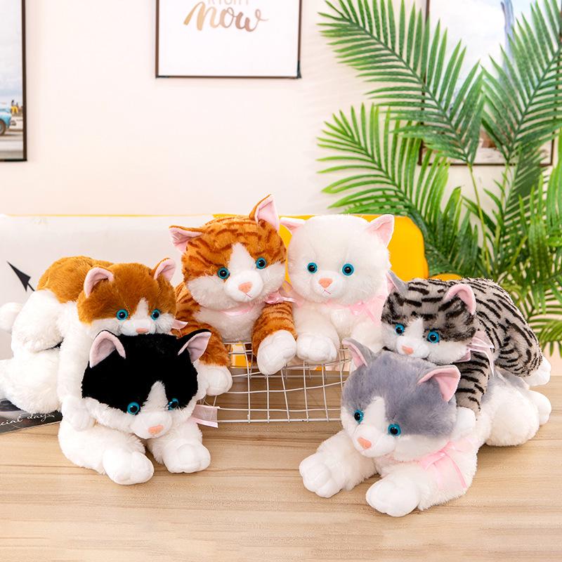Süßes Grenzüberschreitendes Miauendes Kätzchen Kissen: Realistisches Plüschkatzenspielzeug