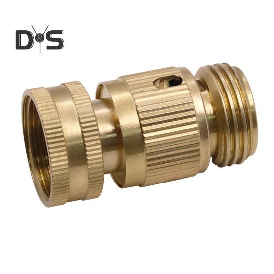Adaptador de mangueira de jardim de bronze, conector rápido masculino e feminino, à prova de ferrugem, resistente à corrosão, conector de encaixe de mangueira