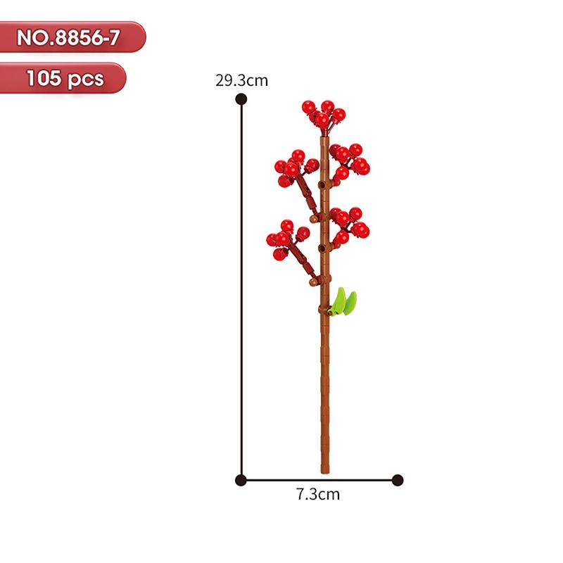 HOT MOC Flowers DIY Potted Plants Micro Landscapes Mini Art Construction Building Blocks Sets Model Dolls Brick Girls Toys Gifts