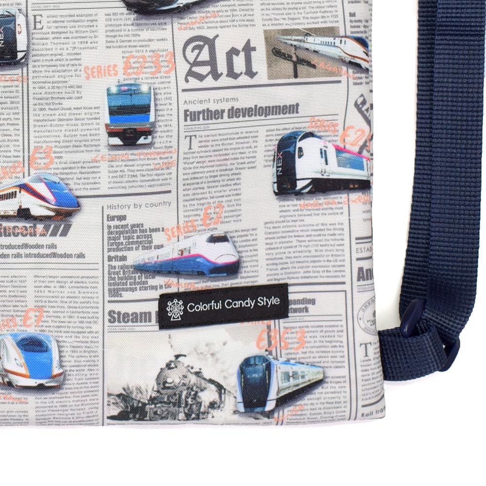 COLORFUL CANDY STYLE Backpack that can be worn over a school Includes name Large drawstring bag with zipper no ironing Shinkansen and Railway World
