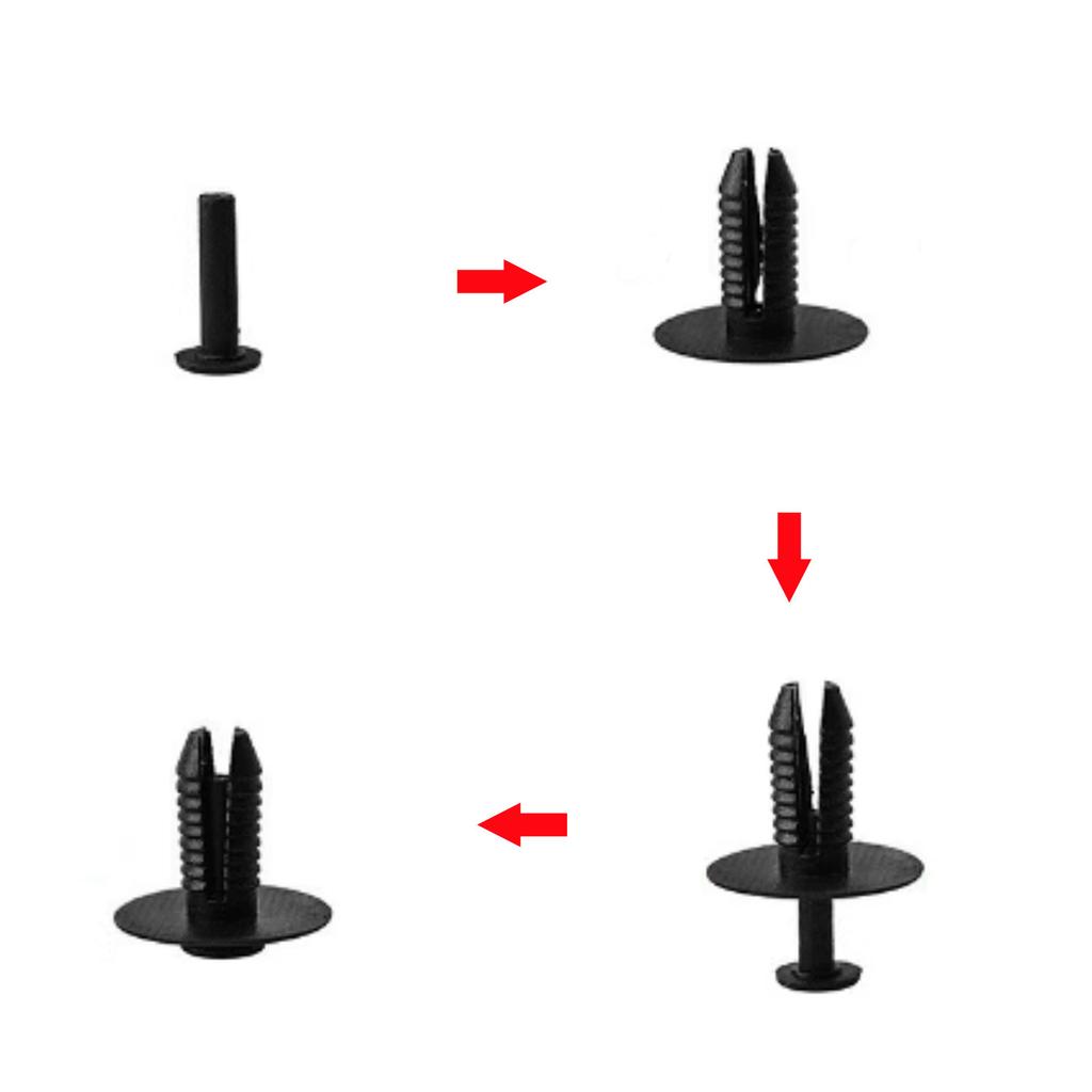 Bumper Trim Wheelhouse Liner Push-Type Retainer Clip Rivet Expanding Rivet Plastic Clips For BMW 51118174185