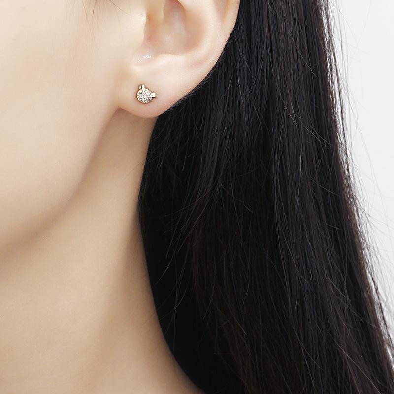 Mickey Earrings Mouse Earrings Simple and Cold Wind Earrings for Women Small and Anti-allergic