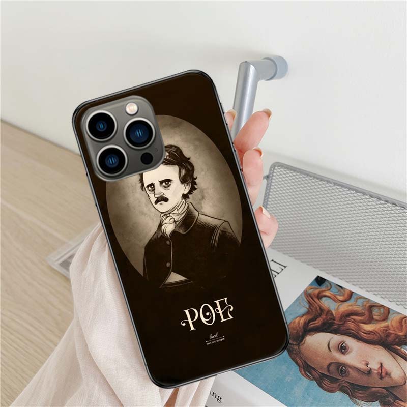

Edgar Allan Poe Phone Case For Iphone 17 Air 16 15 Pro Max 14 Plus 16E Coque 13 Pro 12 Mini 11 Clear Cover Silicone Cute Shell S iPhone 17 Air