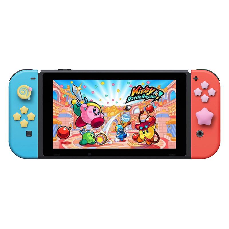 Autocolante pentru capac pentru joystick cu tema Kirby Switch Star pentru OLED - Nu este nevoie de adeziv, compatibil cu Shell
