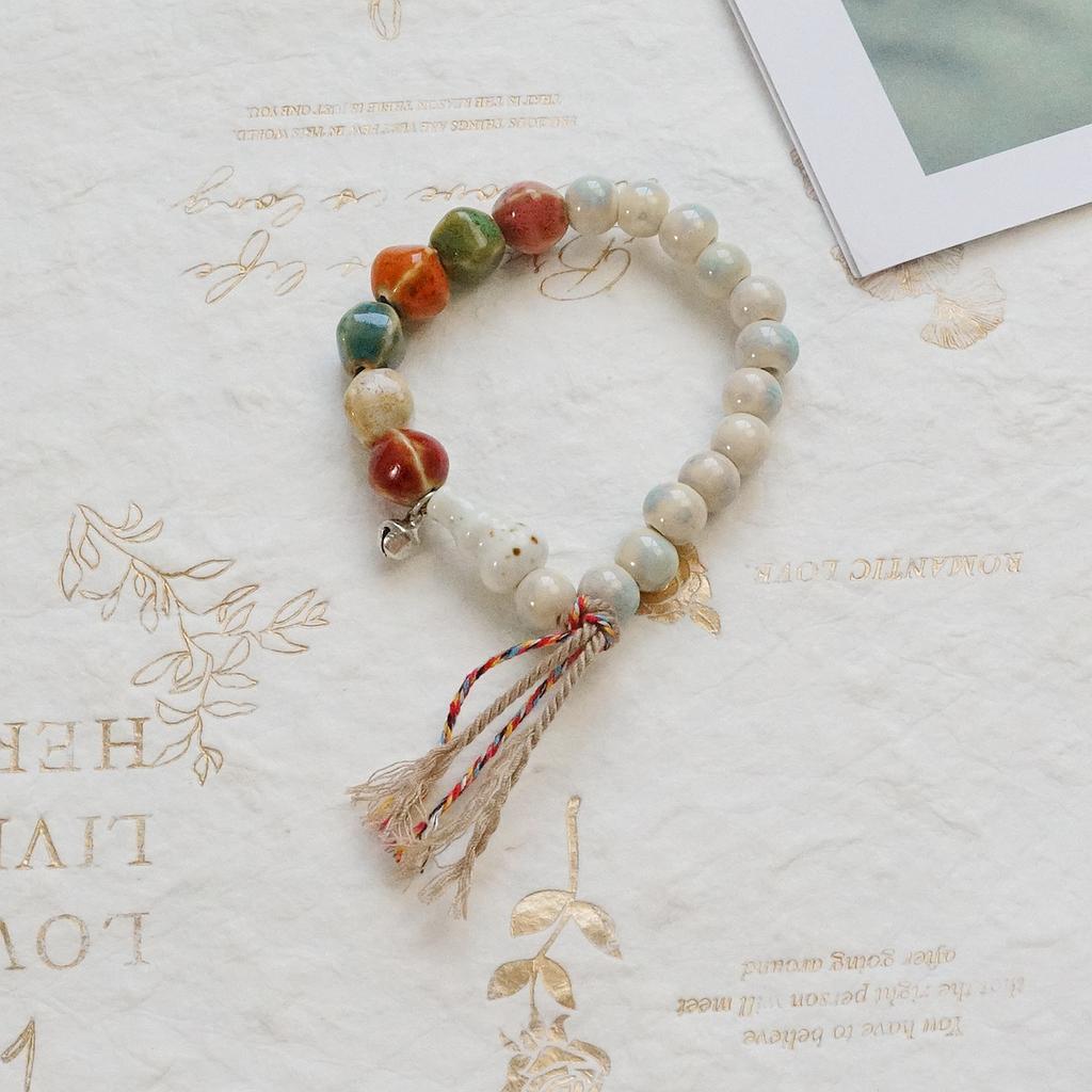 Hot-selling Summer Jingdezhen Original Fresh Ceramic Sweet Fringed Bracelet Jewelry with Bracelet Wholesale