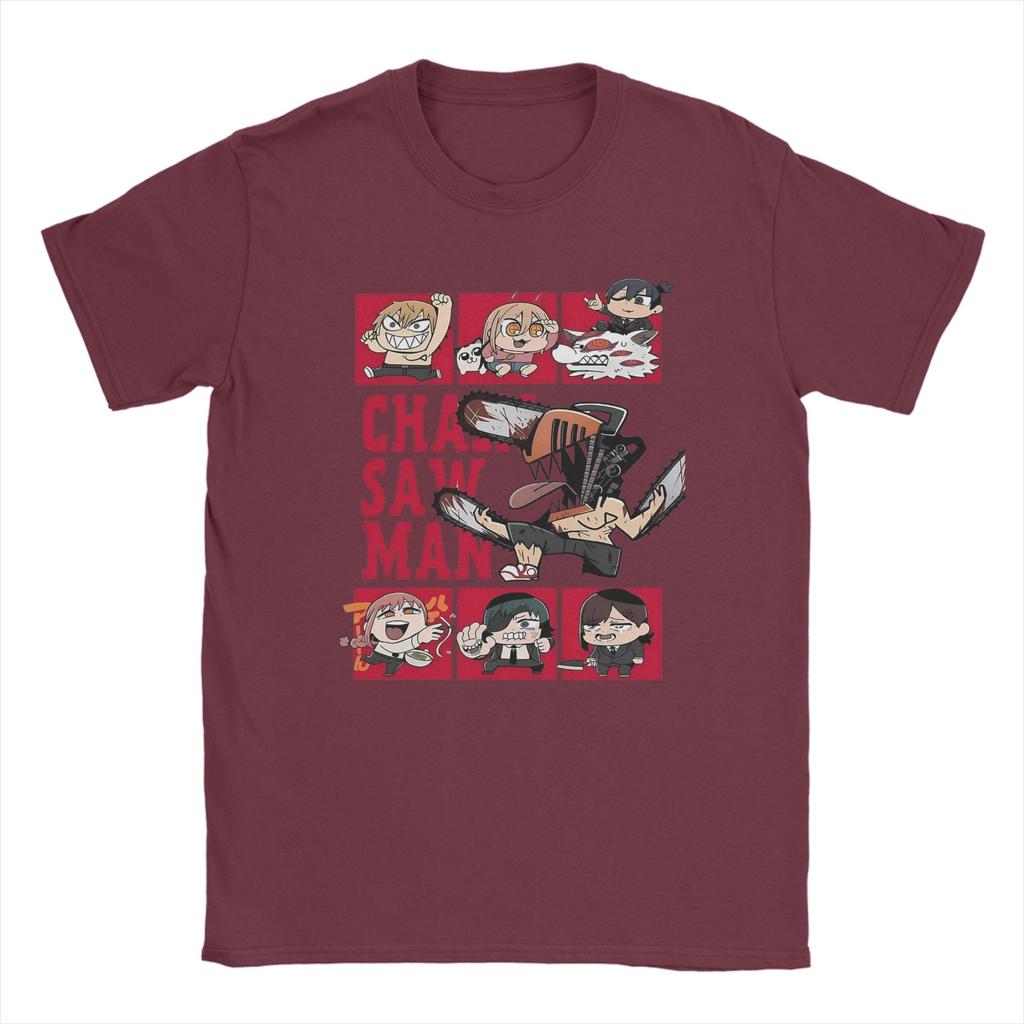 Anime Chainsaw Man T Shirt Mens 100 Cotton TShirts Round Neck Kobeni  Manga Denji Power Reze  Tees Short Sleeve Tops Printed
