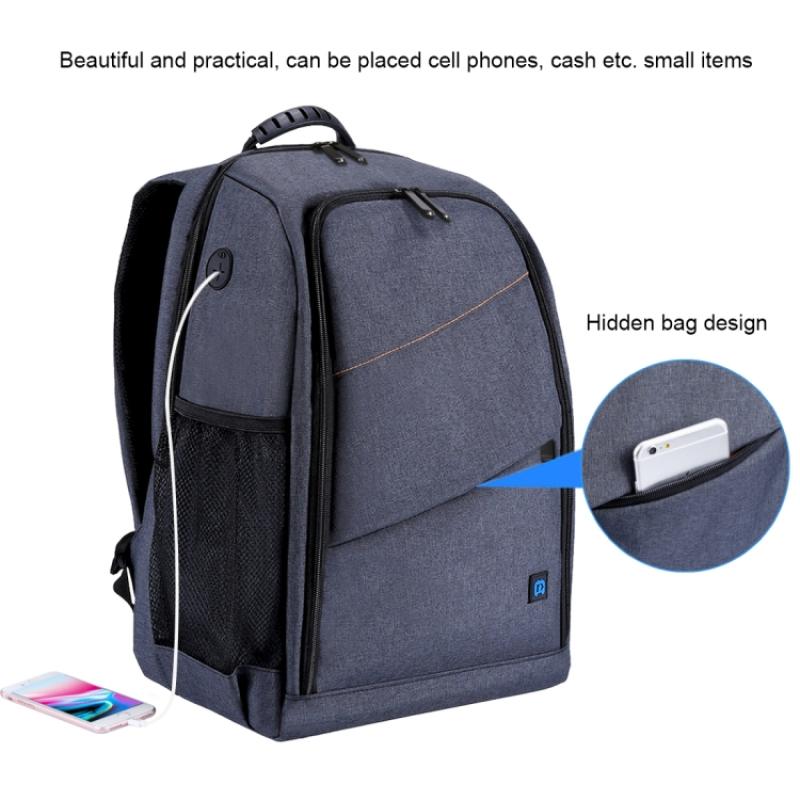 PULUZ Camera Backpack Waterproof Shockproof Camera Bag for DSLR SLR Cameras