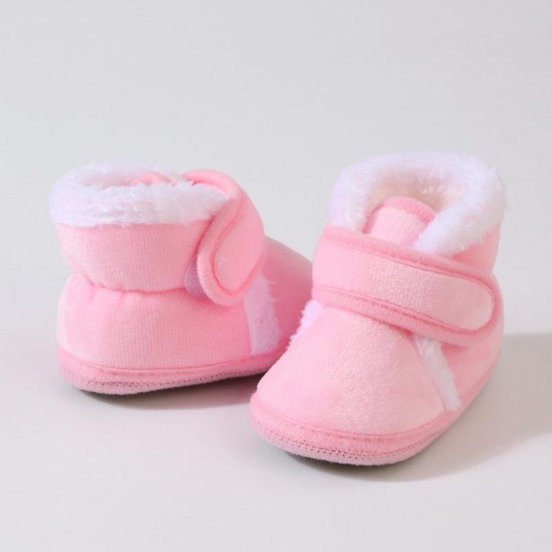 Sapatos de Algodão para Bebê Inverno Quente Sapatos para Infantil Solado Macio Pelúcia Sapatos para Bebê