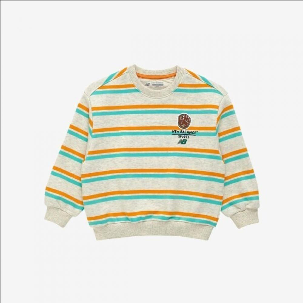 

New Balance Kids Baseball Stripe Sweatshirt Nk9cf4401u (33)Oatmeal Melange/160