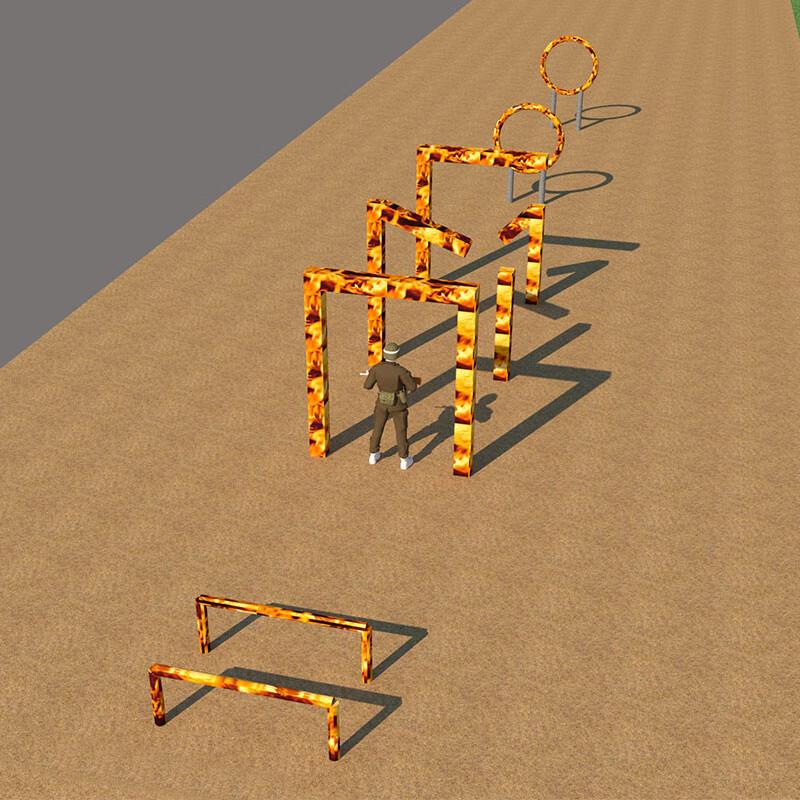 Jinnong Swinging Rope Bridge Obstacle