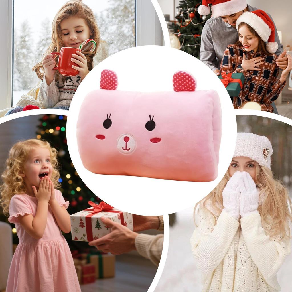 Cartoon Plush Hand Pillow Nap Cushion Hand Warmers Gloves Soft Creative Gift for Adults  Kids Classroom Travel Napping  Home