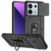 For Xiaomi Poco X6 5G Case Slide Camera Lens Protect Phone Case For PocoX6 Poko Little X6 X 6 6X Magnetic Ring Holder Back Cover