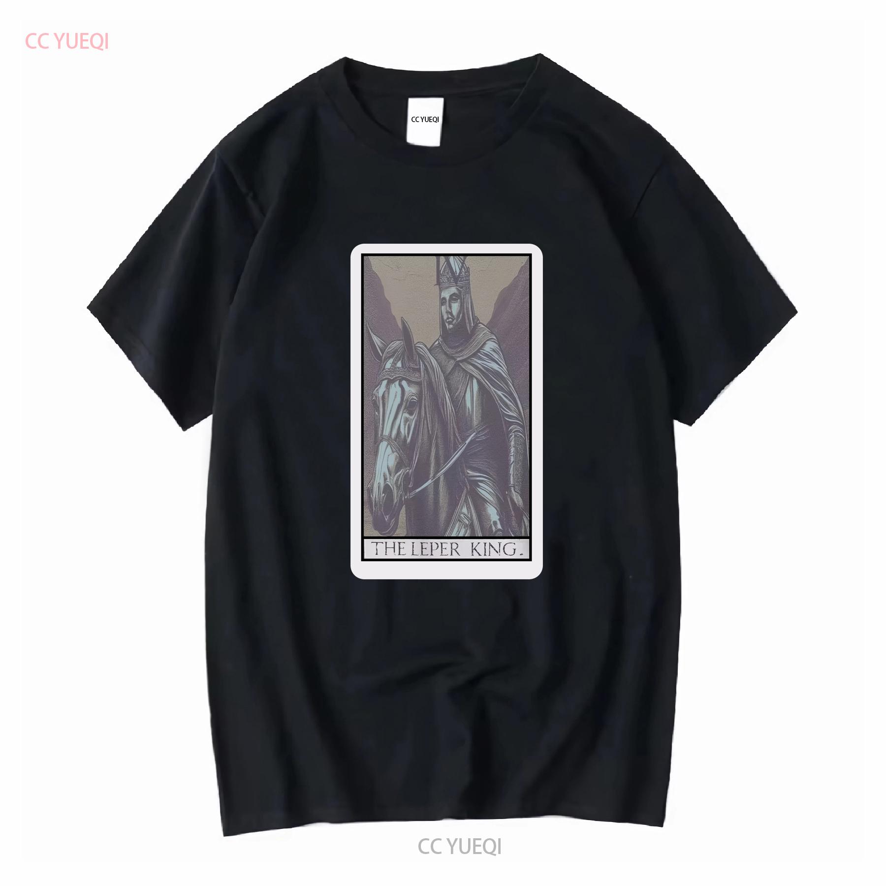 

Mens T Shirt Leper King Baldwin IV Tarot Card Crusade History Kingdom of Heaven vintage Washed Soft Casual fashion homme 4XL