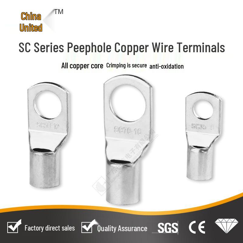 Zhonglian SC Wire Lug Tinned Copper Terminal Connector - NZ47 Air Switch, Sold Individually.