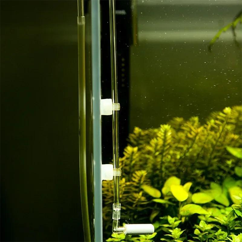 CO2 Diffuser Acrylic Tank Regulator CO2 Atomizer with Nano Diffuser Suction Cups Acrylic Aquarium Fish Tank Aquatic Accessories