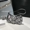 Snake Pattern Metal Buckle Armpit Bag Women's Shoulder Messenger Bag