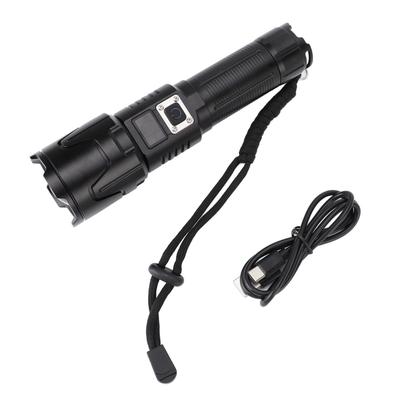 Super Bright Flashlight 3 Modes Zoomable IPX4 Waterproof Rechargeable LED Handheld Flashlight with