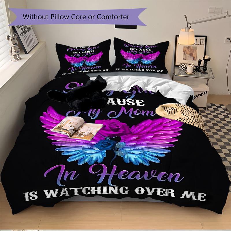3pcs Angel Wings Duvet Cover Set - Machine Washable, Includes 1 Cover and 2 Pillowcases, No Core Included yy251013142
