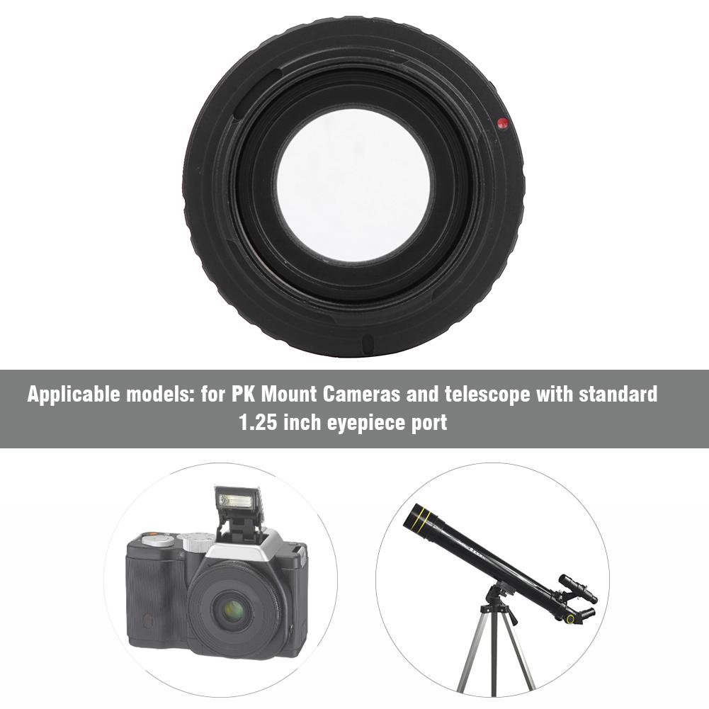 Aluminium Alloy T2 PK 1.25inch Telescope to For Pentax PK Mount DSLR Camera Adapter Ring
