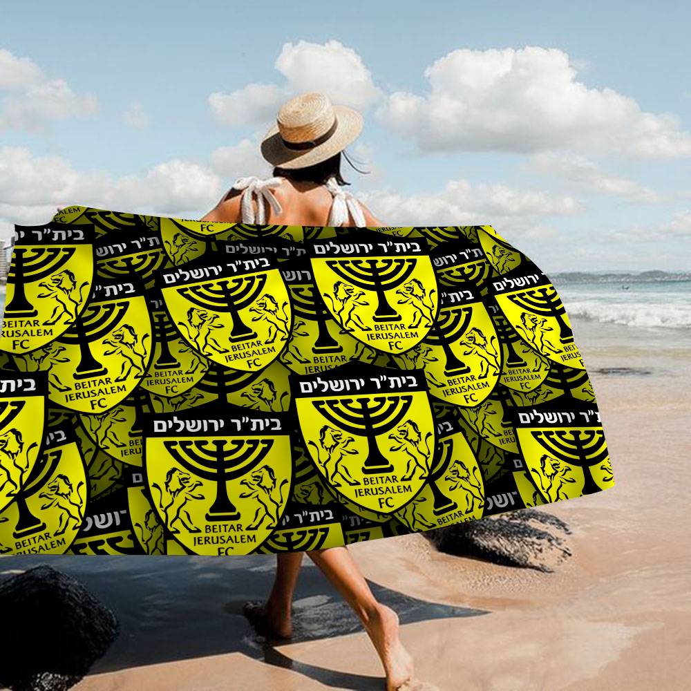 B-Beitar J-Jerusalem F-Fc Microfiber Printed Beach Towel Mountain Climbing Yoga Beach Swimming Running Absorbent Soft Towel