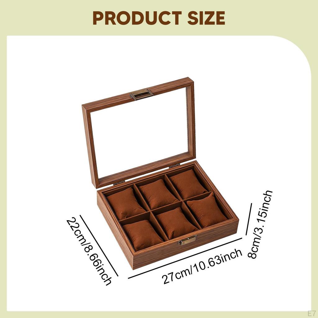 Classic And Multifunctional Watch Box, Organizer, Dustproof Case for Men Women, with Acrylic