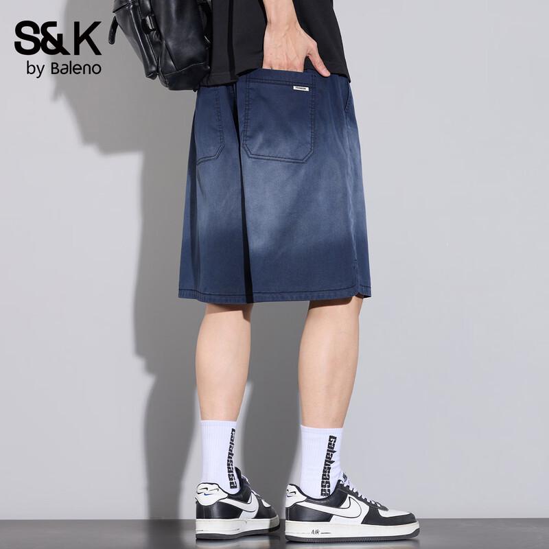 Baleno S&K Series Men s 2026 Summer Casual Washed Straight-Leg Shorts 3XL