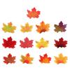 Set of 100 Artificial Maple Leaf Decorations Simulation Silk Fabric Maple Leaf for Home Wedding and Festive Displays