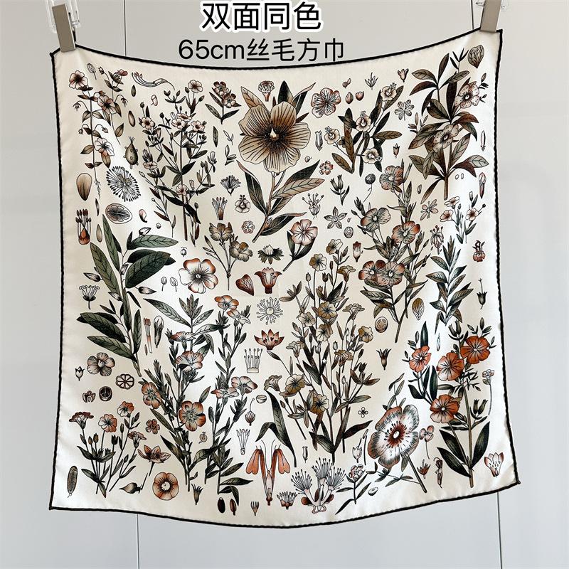 Silk 61 square scarf versatile autumn and winter mulberry silk scarf shawl double-sided silk scarf
