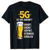 GerUnisex 5G IST DIE ZUKUNFT 5G Is The Future Bierkrug Kleidung Mode T-Shirts Baumwolle Kurzarm Oversized Locker T-Shirt Oberteile