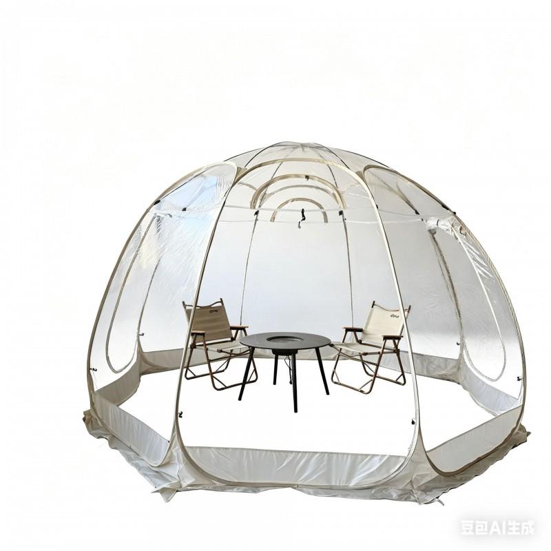 Transparent Dome Tent Outdoor Camping Garden Glamping Bubble House Sunroom With PVC Waterproof Shell
