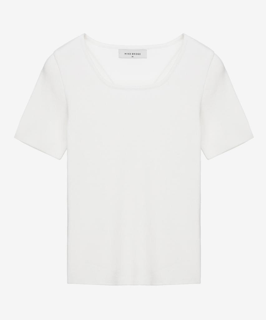 Mind Bridge Woman [W] Square Neck Slim Fit Knit - 2 Colors Mykt3204