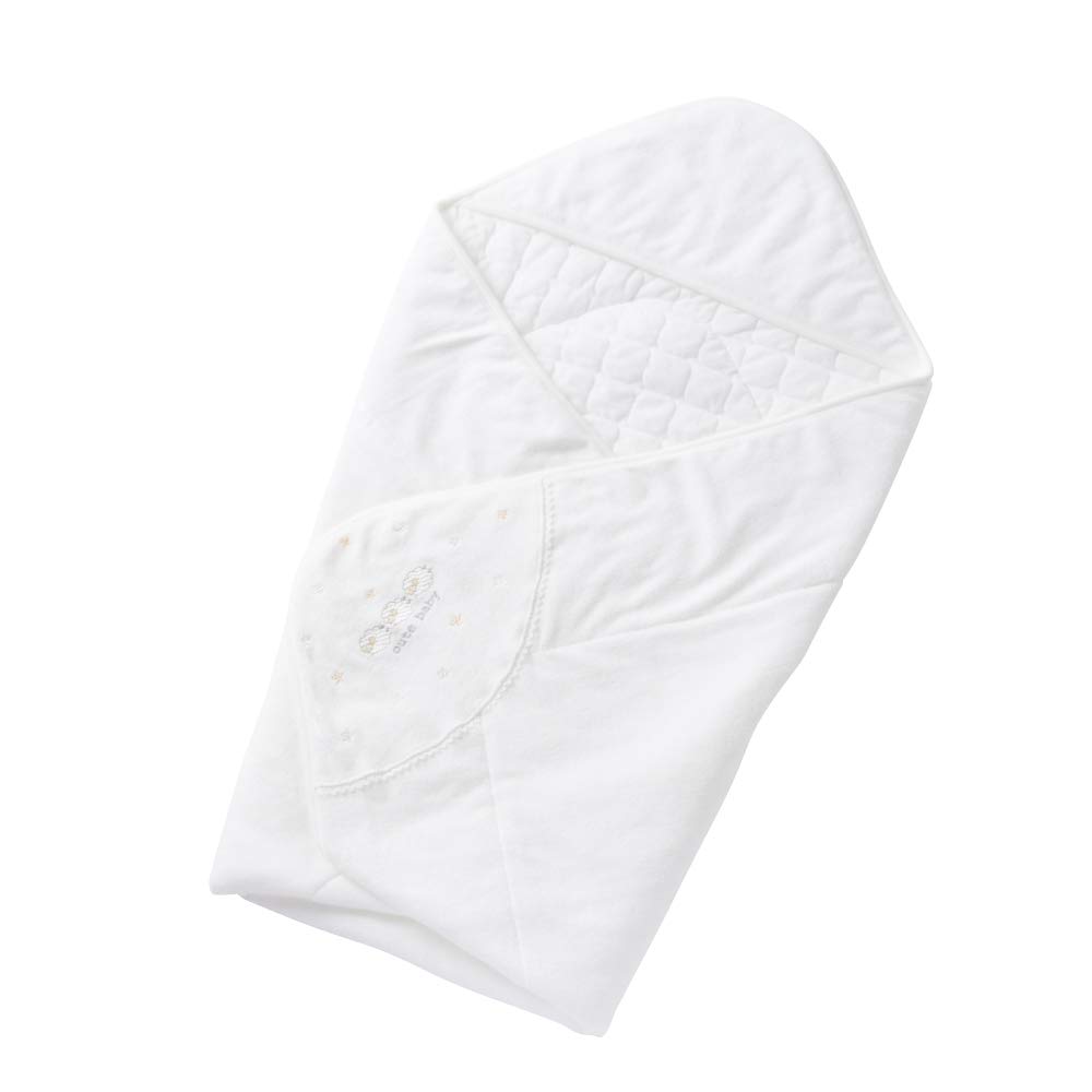 

de DX Pile Baby Afghan Swaddle Thick Type Gauze Quilt Baby Made in Japan 85 x 85 cm [Creme Coco] [Skin Thread/Cape/Sheet/Blanket] (Off White)