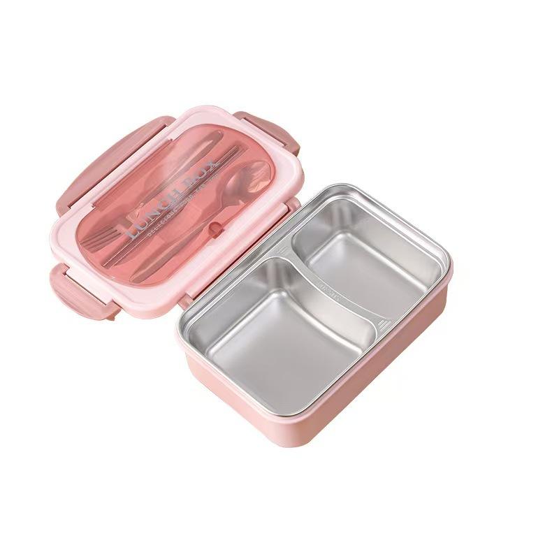 Compartment Insulated Lunch Box Microwave Oven 304 Stainless Steel Lunch Box Student Lunch Box for Girls At Work
