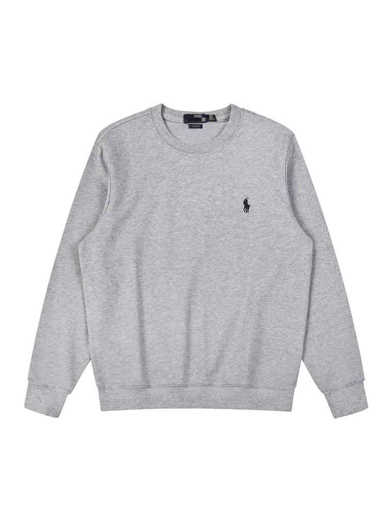 Unisex Okrągły Dekolt Bawełniana Bluza z Kapturem Polo z Długim Rękawem - Jednolity Kolor na Wiosnę/Jesień