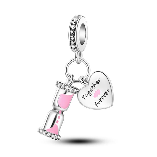 Fit Armbänder 925 Silber Bunte Charms Perlen Liebe Schmetterling Biene Blume Baumeln Für Diy Schmuck Geschenk Machen