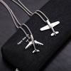 Noter Nouvelle Tendance Collier Avion Homme 28 Pouces Long Collier Hiphop Rock Pendentif Colar Masculino Accessoires Homme Cadeau Petit Ami