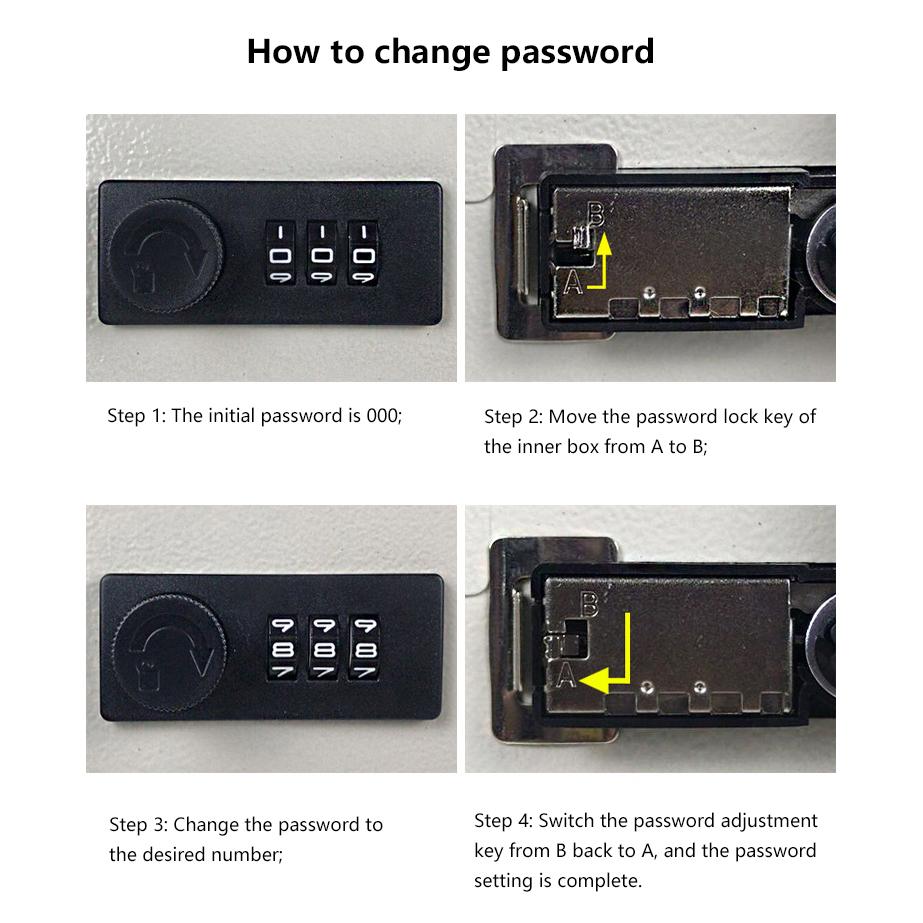 Password Key Box Real Estate Intermediary Key Cabinet Box Management Box Wall Mounted Car Key Box