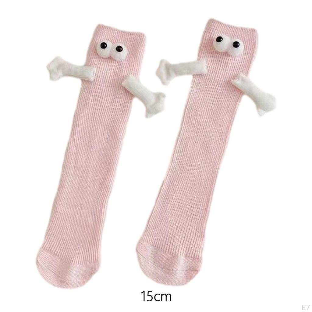 Mittellange Süße Socken Bequem für Damen Herren Paar Händchen haltend