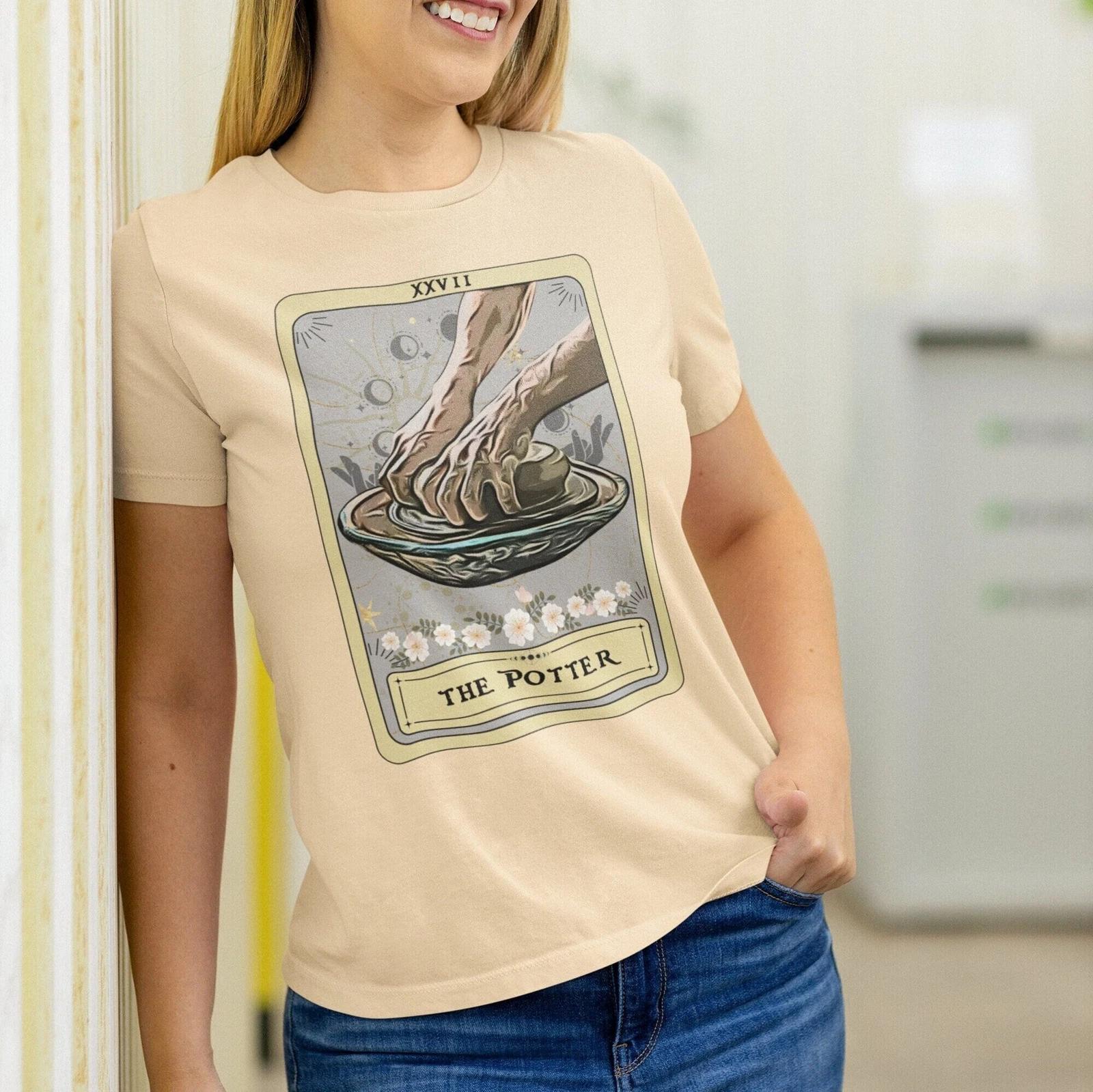 The Potter Tarot Card Shirt, Pottery Lover L