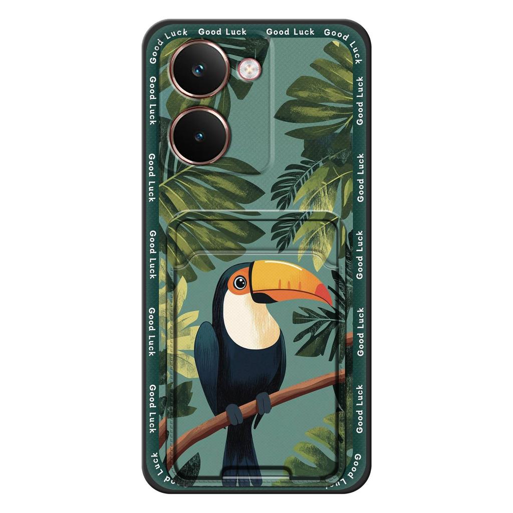 Cute Shockproof Phone Case For Realme P3 Ultra 5G TPU Fashion Design Card Slot Protective Silicone Card Bag Graffiti