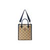 New MLB PVC Tote Bag Shopping Bag Shoulder Bag Crossbody Bag Handbag Medium Size Unisex Khaki 7ACRMD24NGP001-43BGS