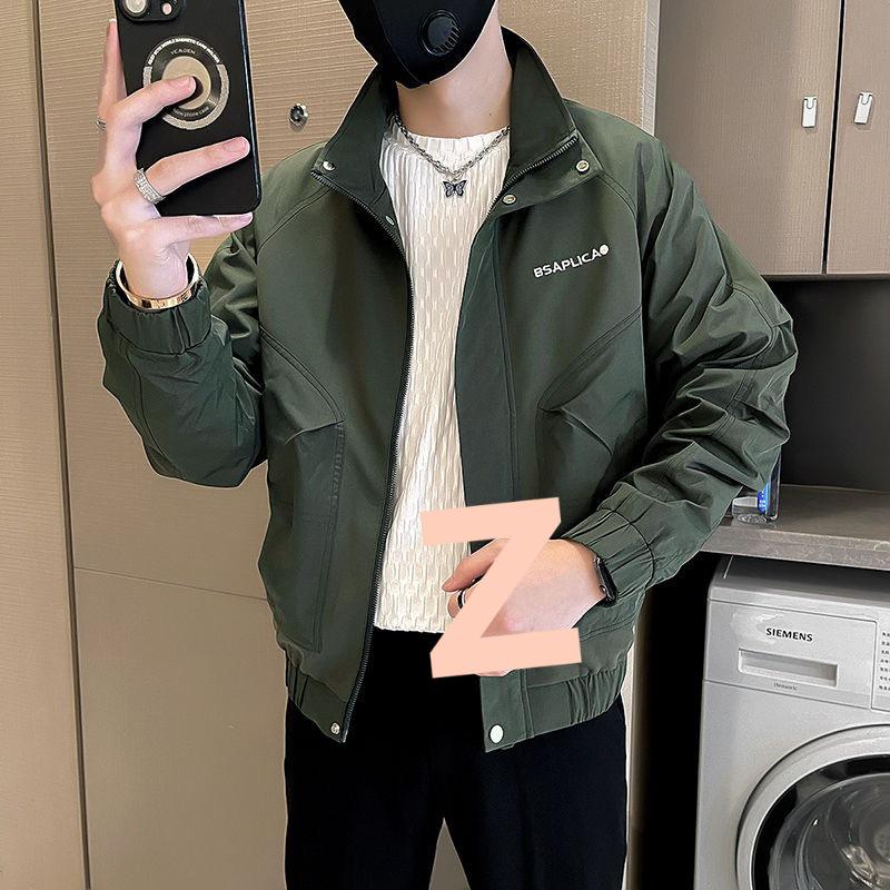 Modna męska kurtka streetwear - Wiosna/Jesień Modny wszechstronny płaszcz 2025