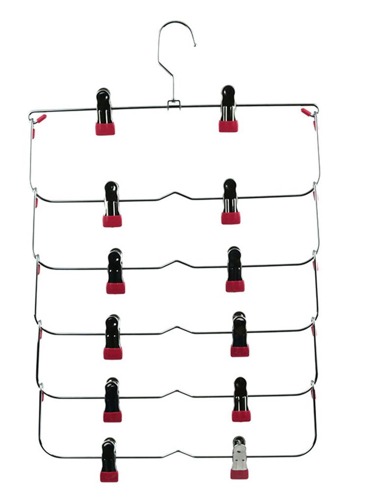 Multi Functional Folding Multi-Layer Pants Rack, Pants Hanger, Household Anti Slip And Seamless Wardrobe Storage Tool
