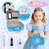 VBACALA Make-up Spielzeug, 32-teiliges farbiges Make-up Set für Mädchen, Prinzessinnen Schminktisch Spielzeug, Rollenspiel, Make-up Spielzeug mit Handtasche, Weihnachten, Geburtstagsgeschenk, Blau