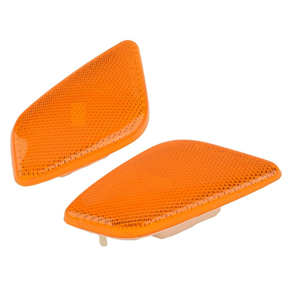 2Pcs For 97-06 Jeep Wrangler Fender Signal Parking Side Marker Light Lens Amber